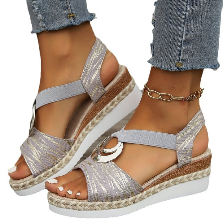Dame Wedge-sandaler med moderne rem-design og komfortabelt fodseng Stilla