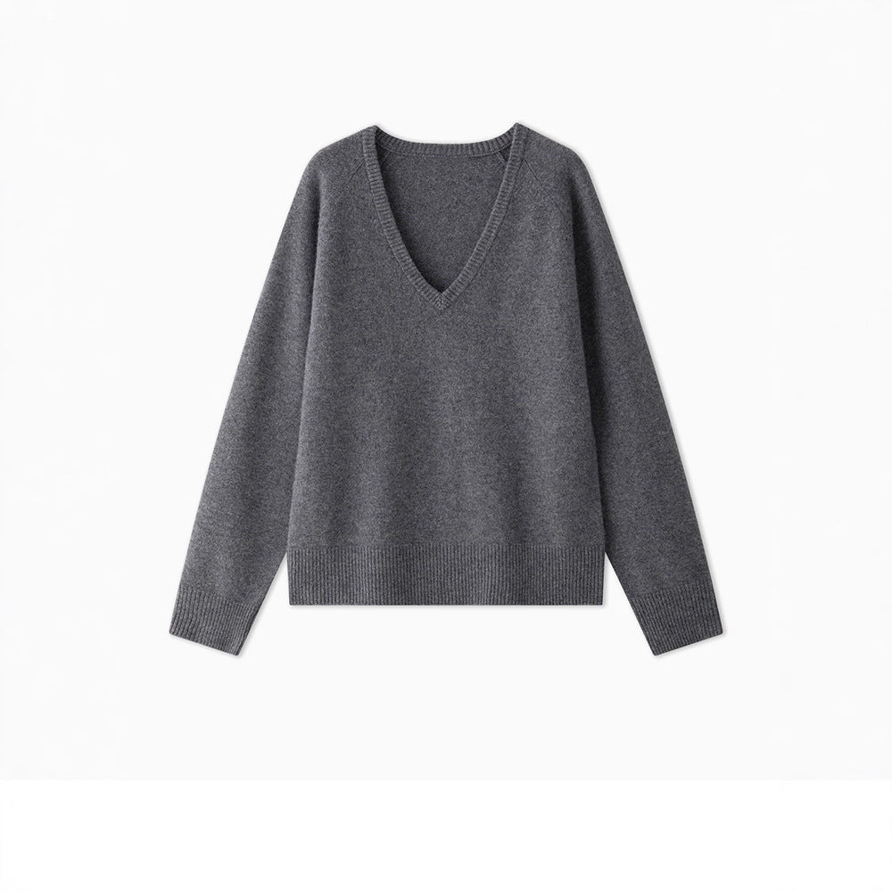 Kvinders hyggelige V-hals sweater Stilla