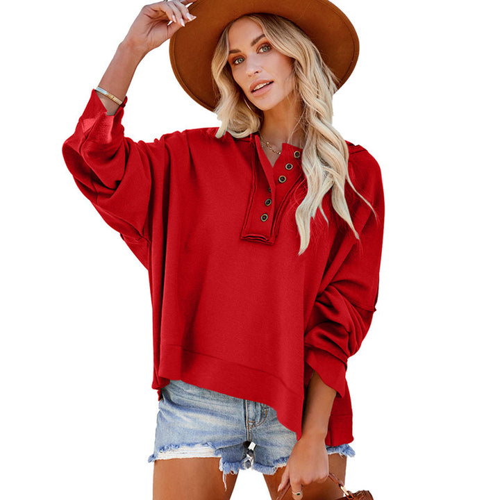 Dame Oversized Sweater med knaplukning og afslappet snit Stilla