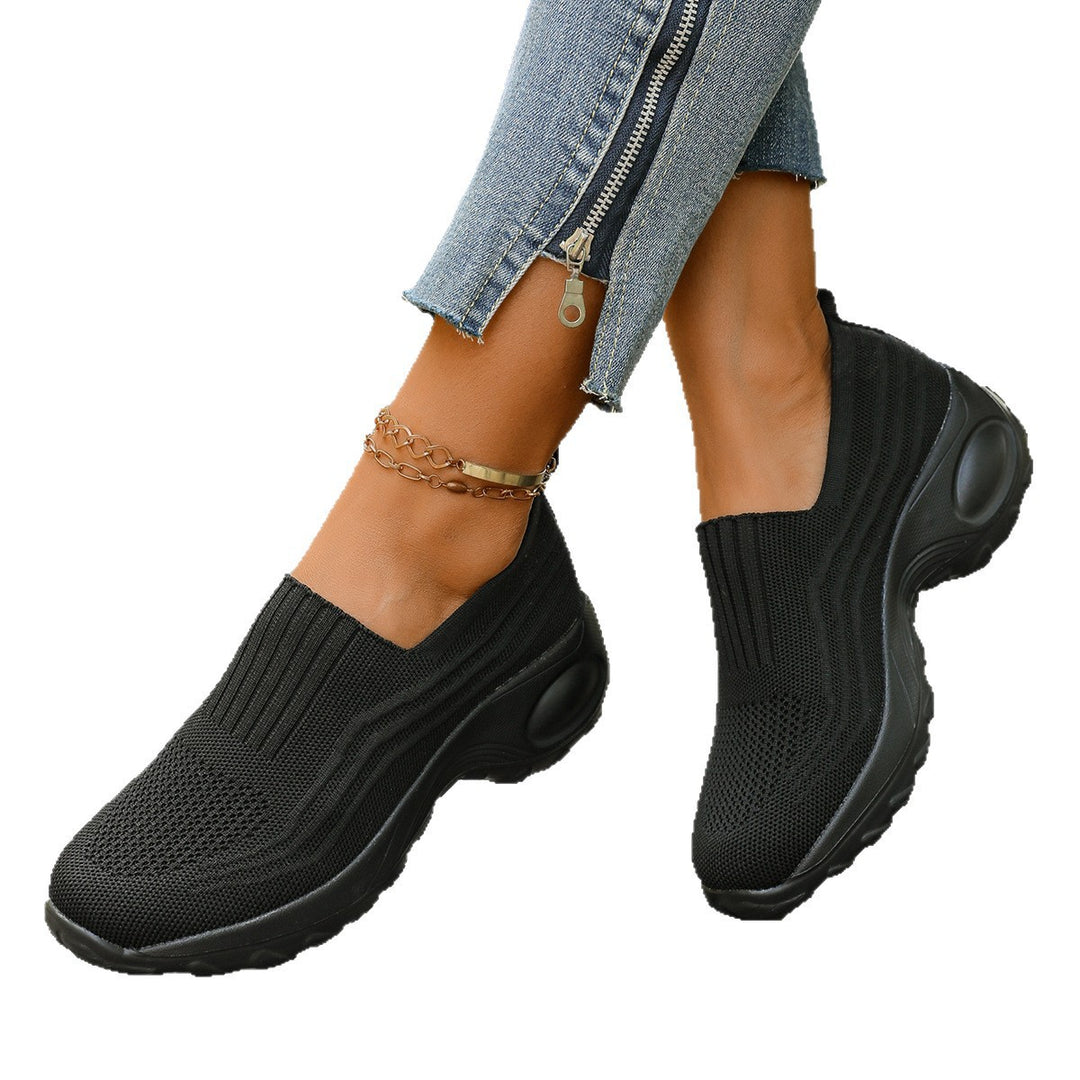 Femme Slip-On Komfort Sneakers med åndbart strikdesign Stilla
