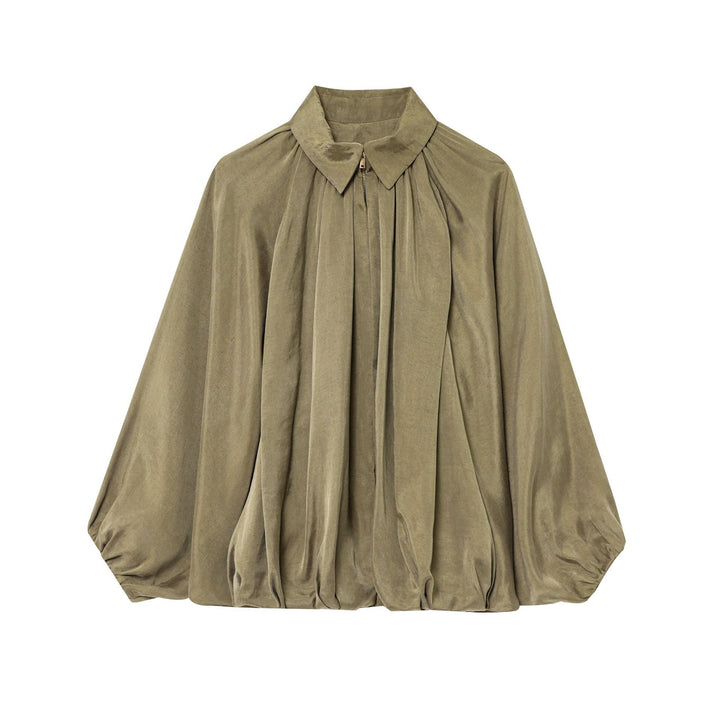 Dame elegant bluse med plisseringsdetaljer Stilla