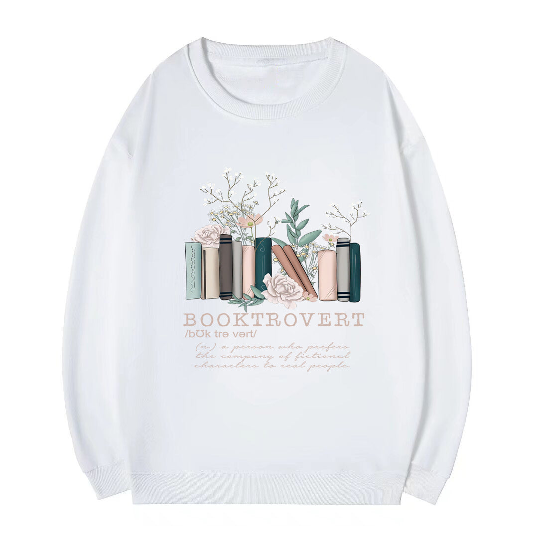Kvinders sweatshirt med legende bogdesign og inspirerende tekst Stilla