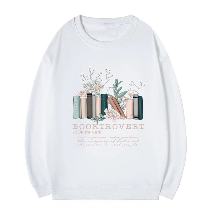 Kvinders sweatshirt med legende bogdesign og inspirerende tekst Stilla
