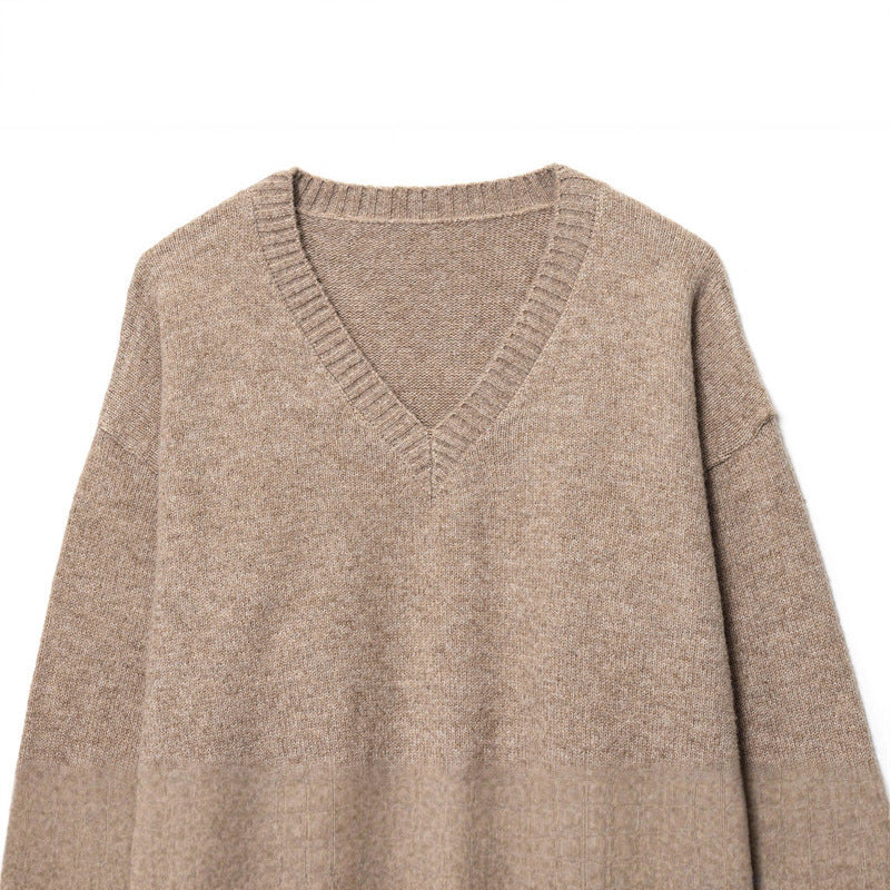 Kvinders V-Hals Sweater lavet af blød uld Stilla
