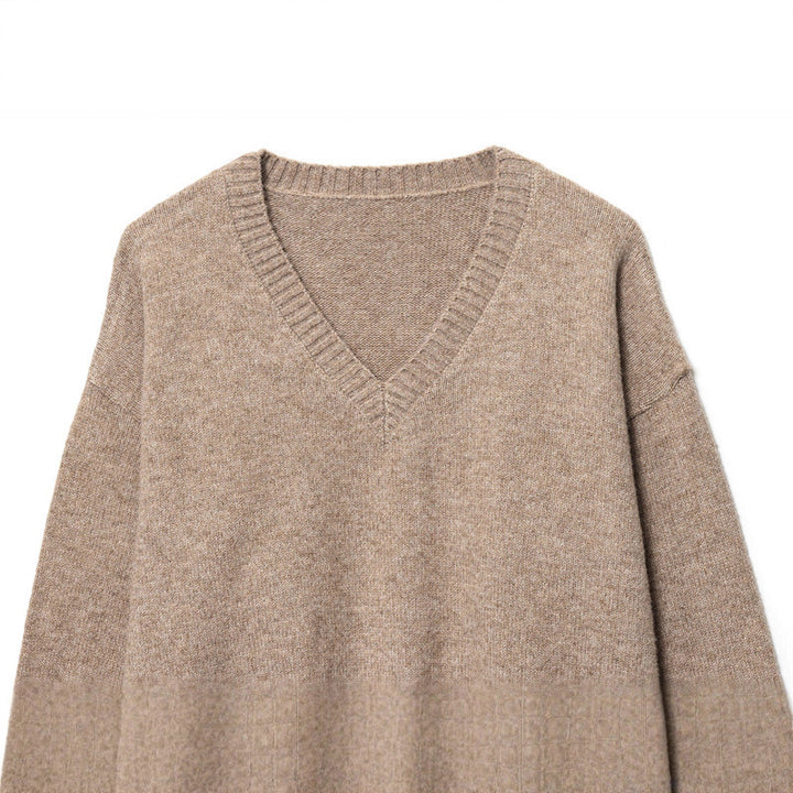 Kvinders V-Hals Sweater lavet af blød uld Stilla