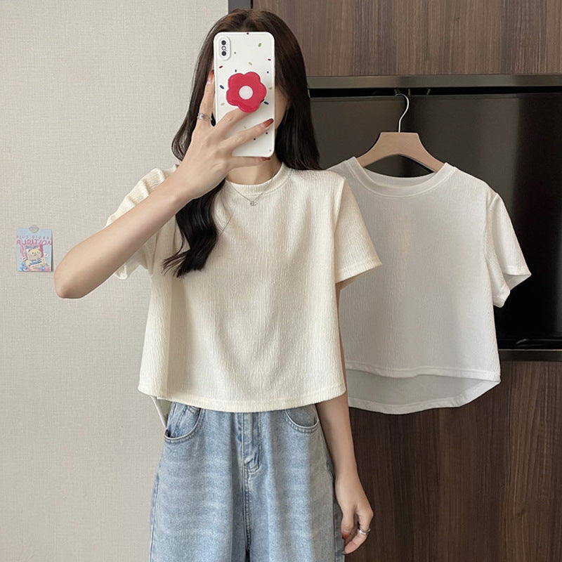 Femme Tekstureret Crop Top Stilla