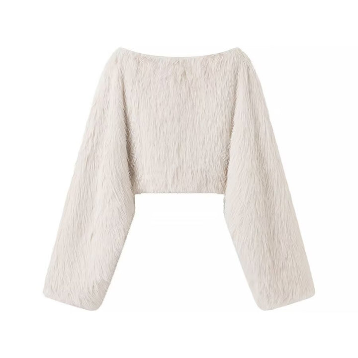 Dame Furry Crop-Jakke Stilla