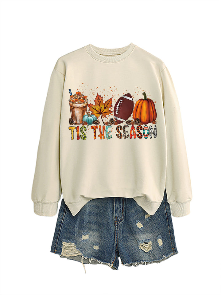 Women's sweatshirt with autumn motif and relaxed fit Stilla