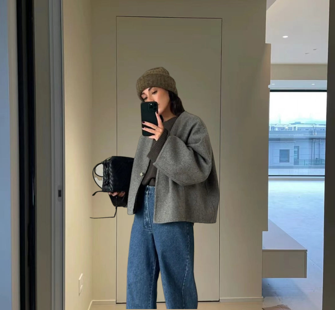 Dame Oversize Uld Blazer Stilla