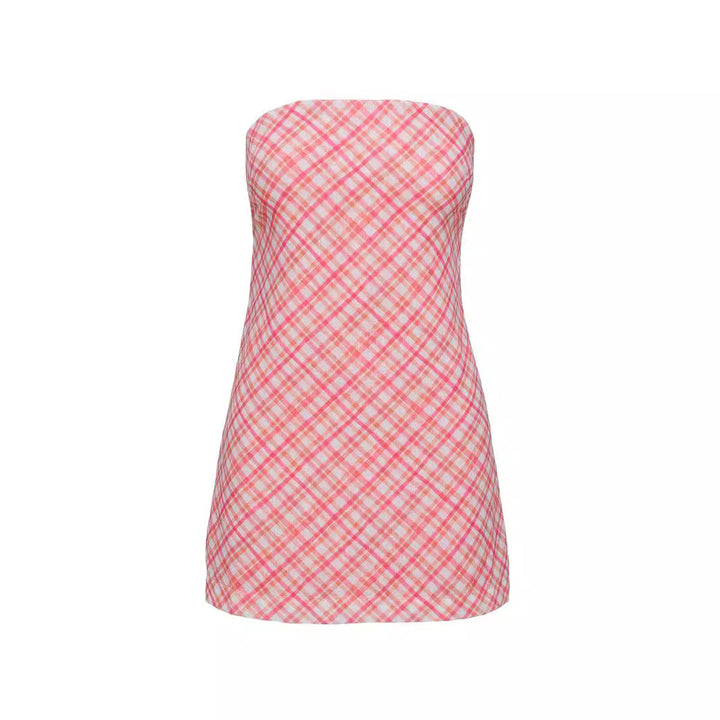 Dame kort strapless kjole Skovae