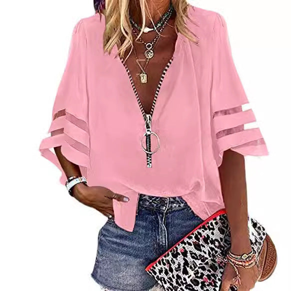 Dame Zip-Up Fritidsbluse Stilla