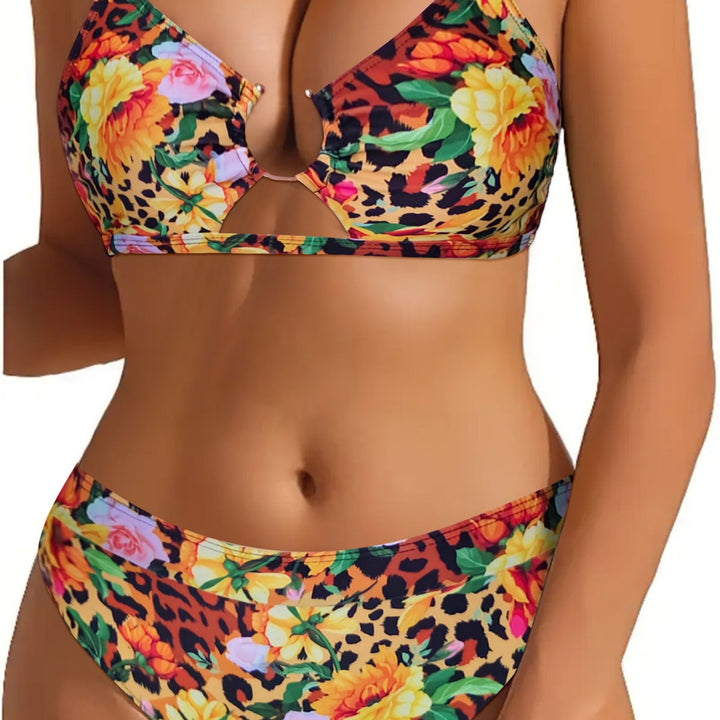 Dame Bikini-sæt med blomstret design Stilla