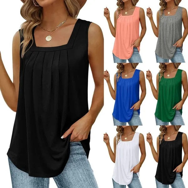 Damer Flydende Plisseret Tanktop Stilla
