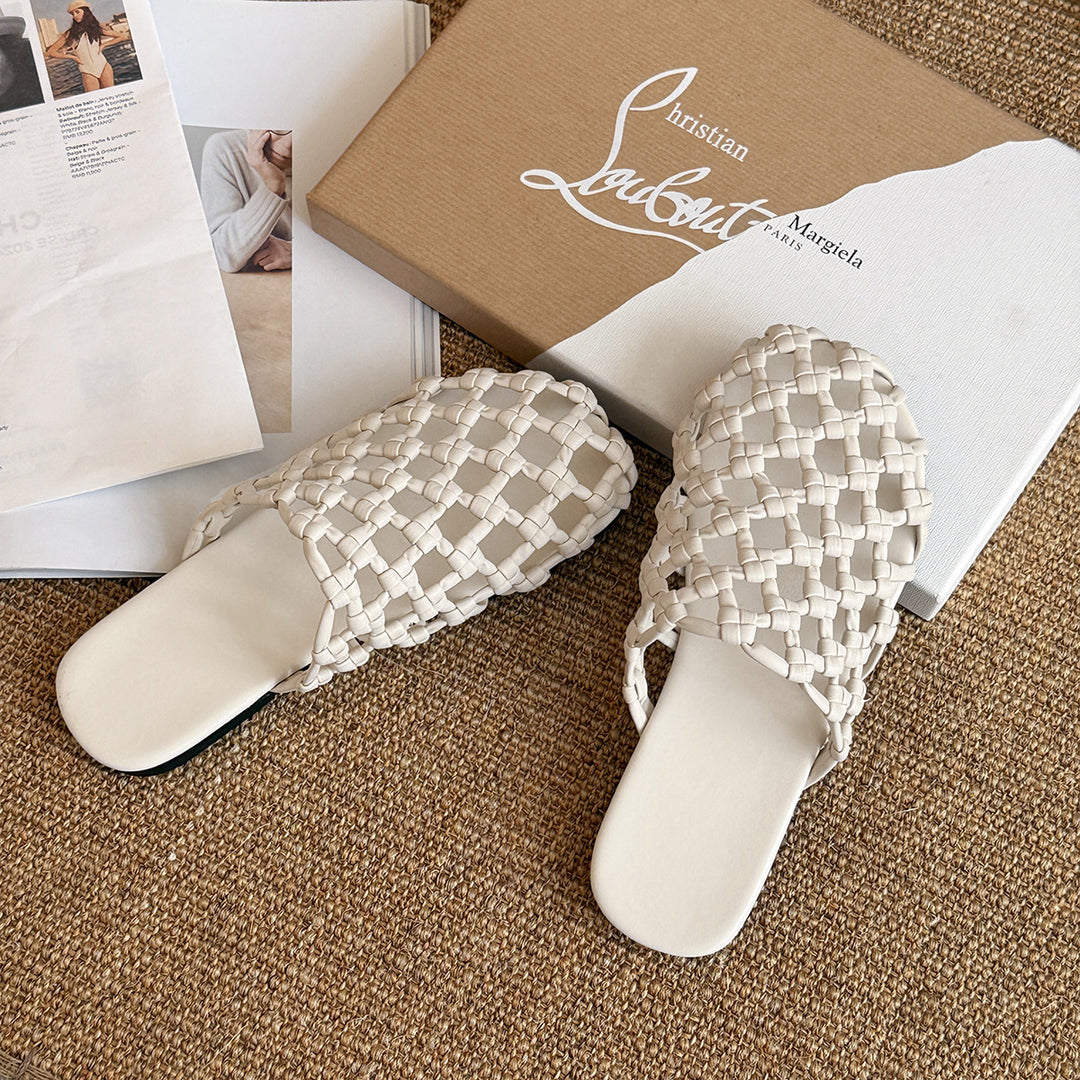 Femme Woven Slide Mules Stilla