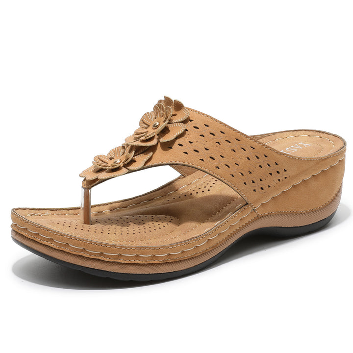Dame flip-flops med florale accenter Stilla