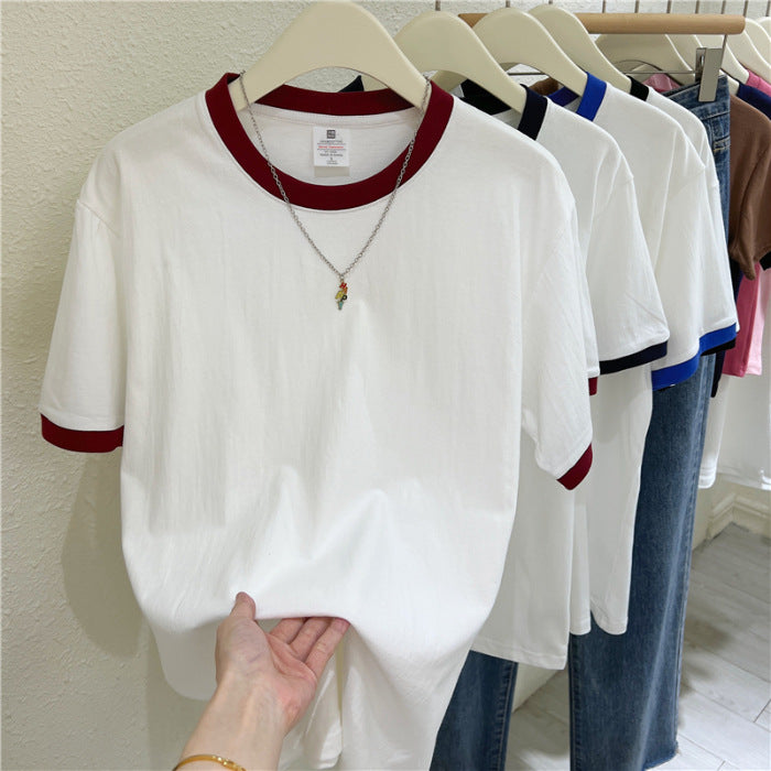 Femme Classic Kontrastbånd T-Shirt Stilla