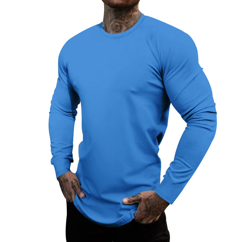Herre langærmet T-shirt lavet af åndbart materiale med tætsiddende pasform Stilla