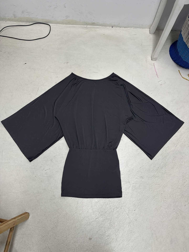 Dame Oversize-top med vide ærmer og elastisk talje Skovae