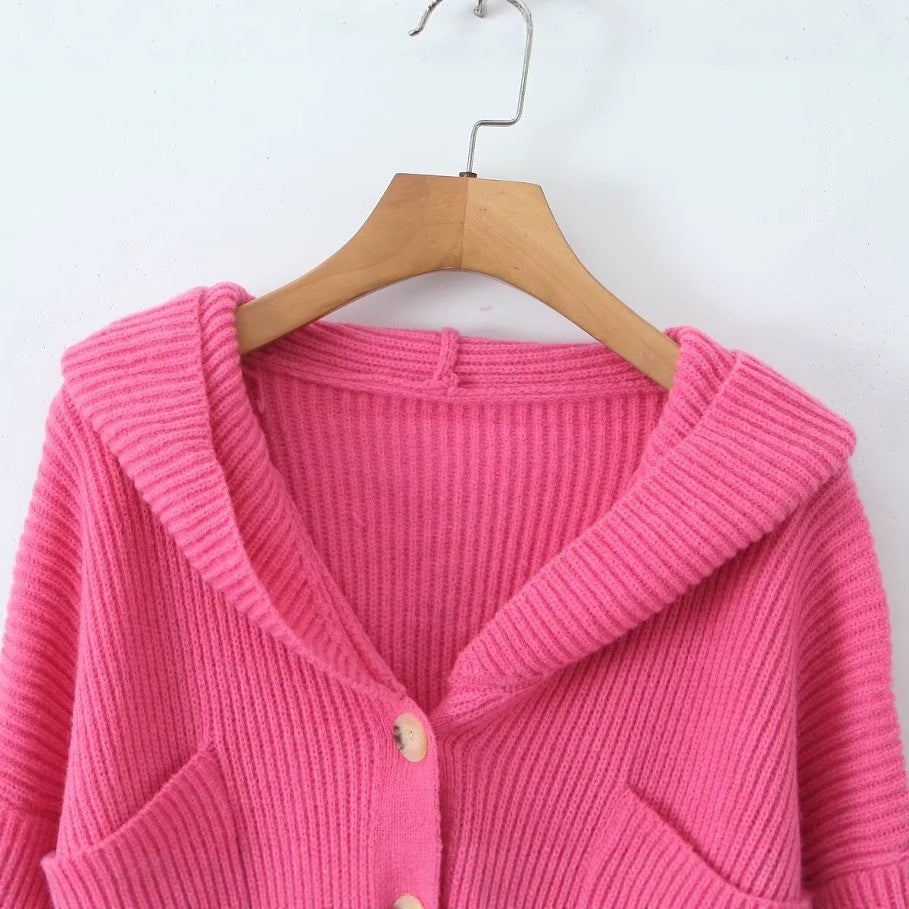 Kvinder Cozy Cardigan med hætte og knaplukning Stilla