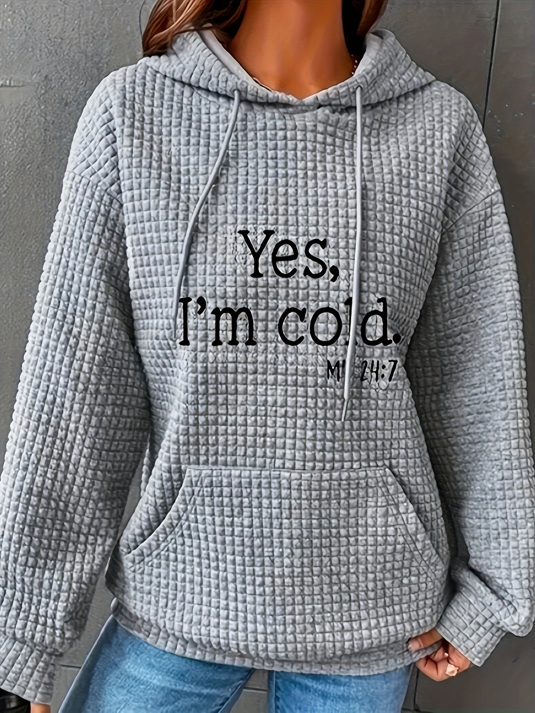 Løs hættegrafik-sweatshirt Stilla