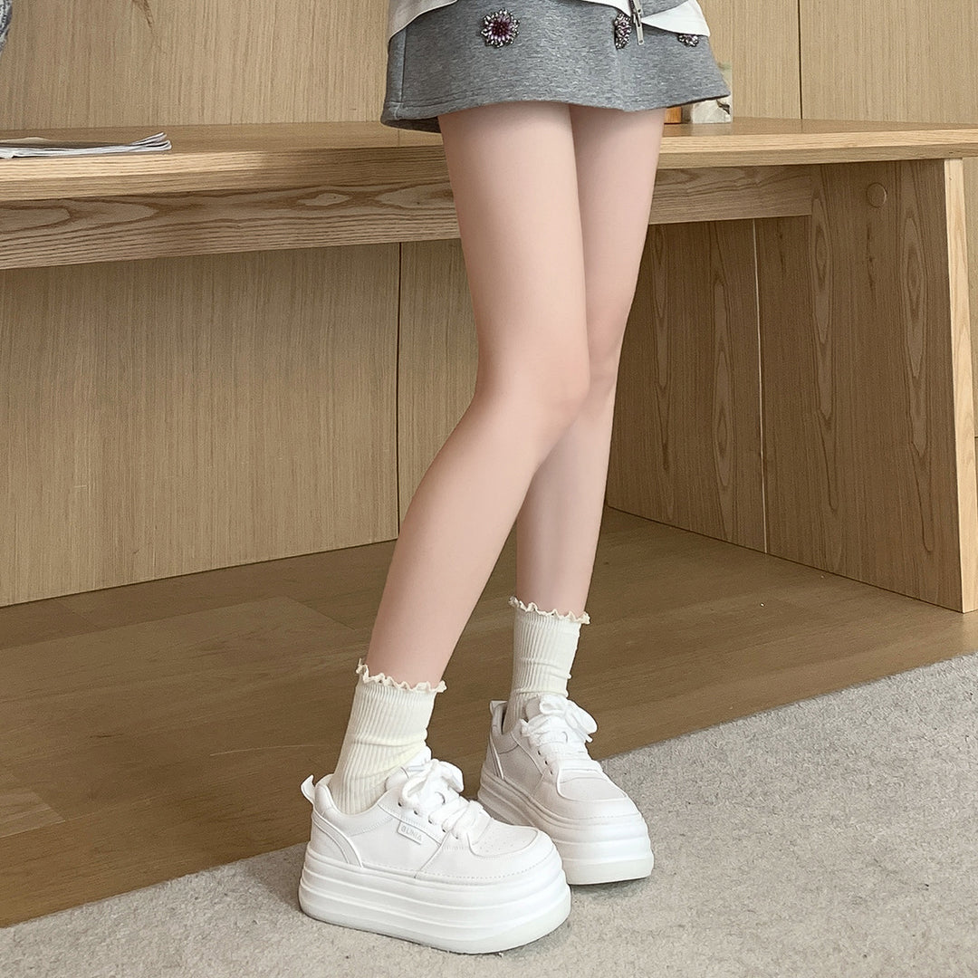 Damer Plattform Mode Sneakers Stilla