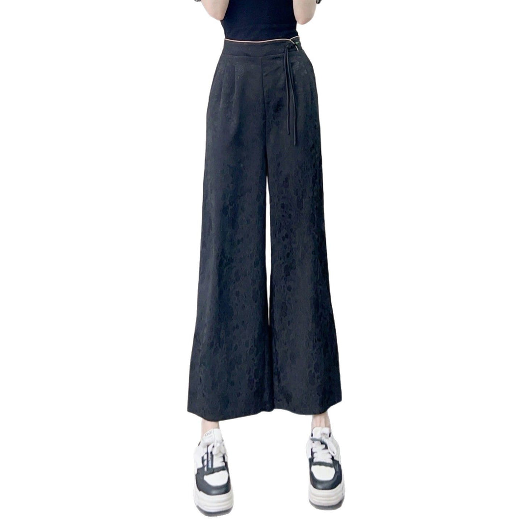 Dame bred culotte bukser med elegant høj talje design og praktiske lommer Stilla