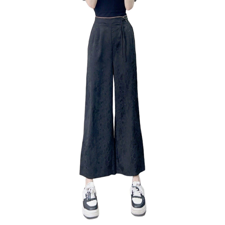 Dame bred culotte bukser med elegant høj talje design og praktiske lommer Stilla