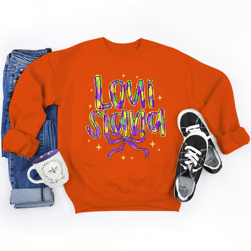 Kvinders sweatshirt med kreativ skrift og blødt inderskud Stilla