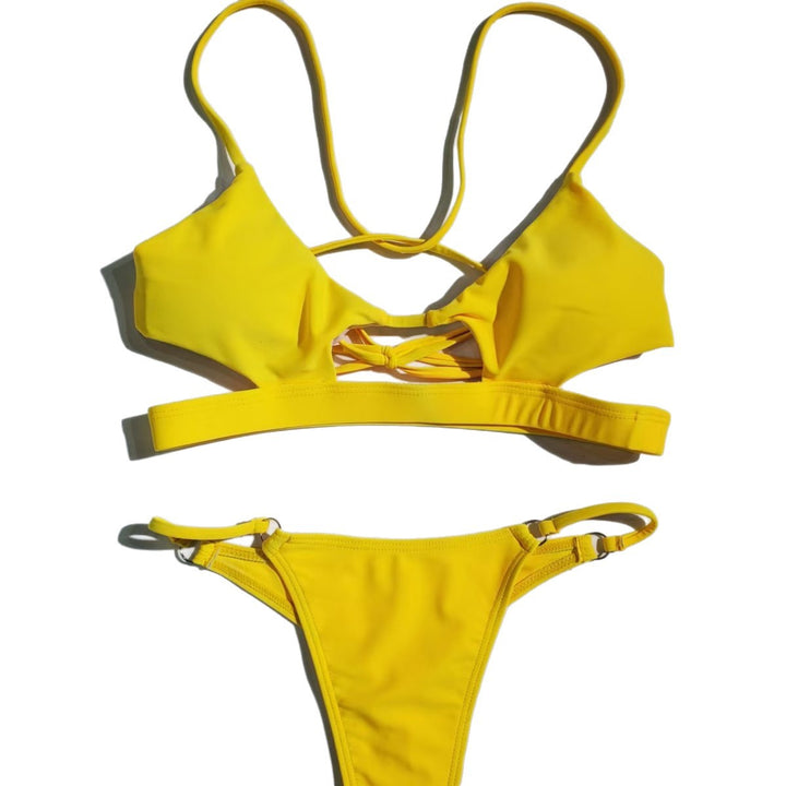 Damer Sporty Bikini-Sæt med Cut-Out-Detaljer Skovae