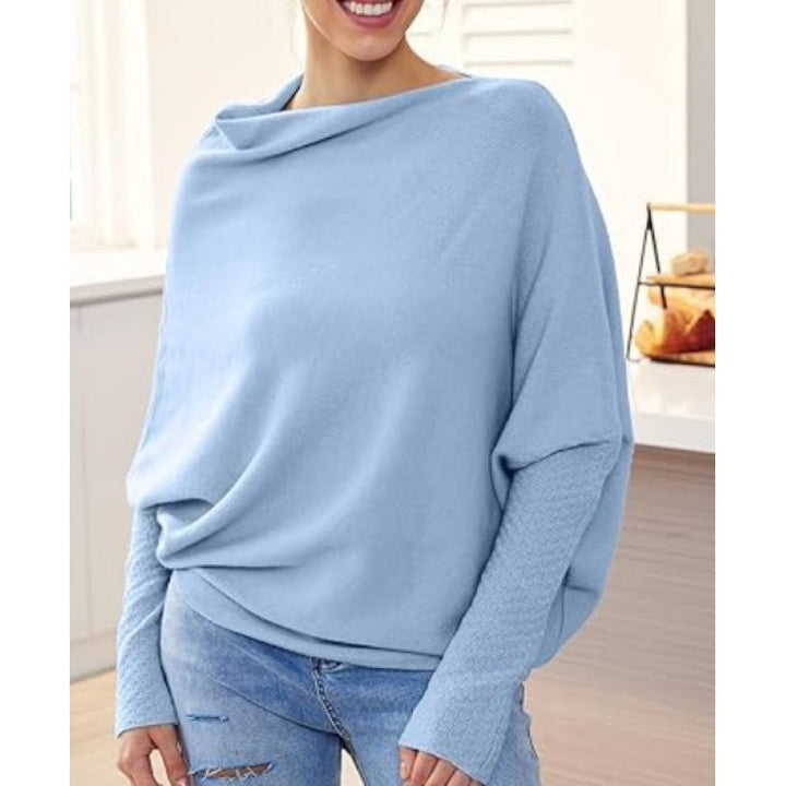 Dame plus size sweater med elegant snit og asymmetrisk detaljer Stilla