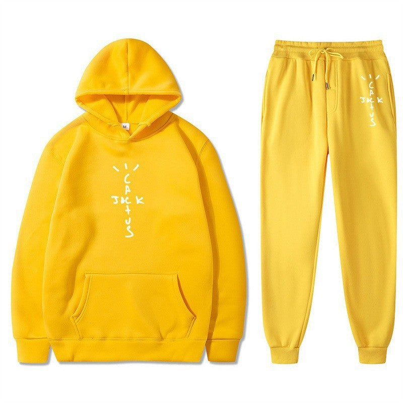 Dame Hoodie og Joggingbukser Sæt med Kreativ Bogstaver Skovae