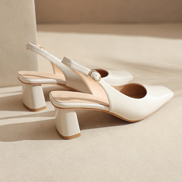 Kvinder Smarte Slingback-hæle med Chunky Blokhæl Stilla