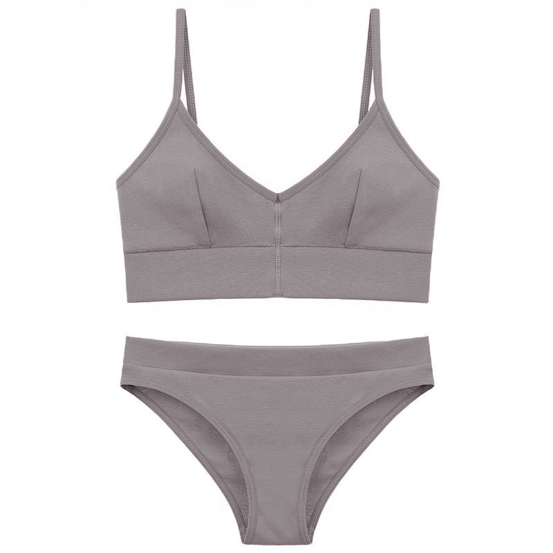 Dame bikini sæt med elegant V-udskæring og justerbare stropper Skovae