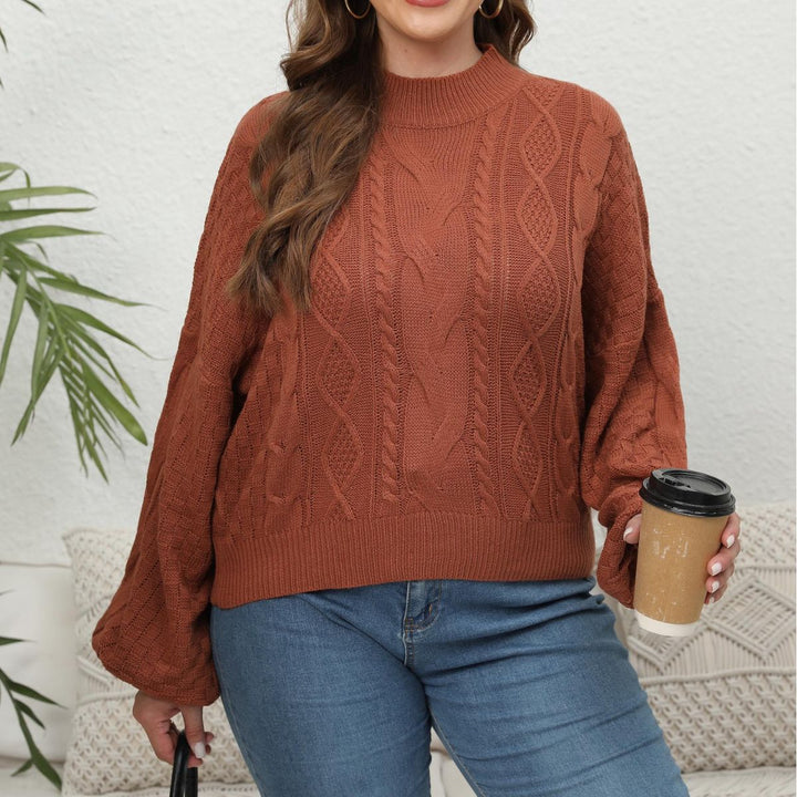Dame moderigtigt strikpullover med oversized ærmer og struktureret design Stilla