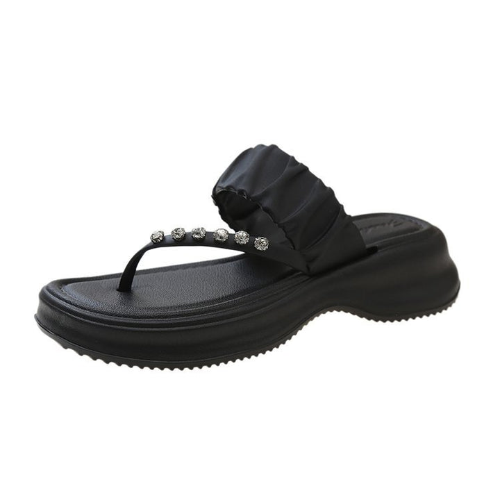 Dame Komfortable Tåseparator-Sandaler med glitrende accentuer og skridsikker sål Stilla
