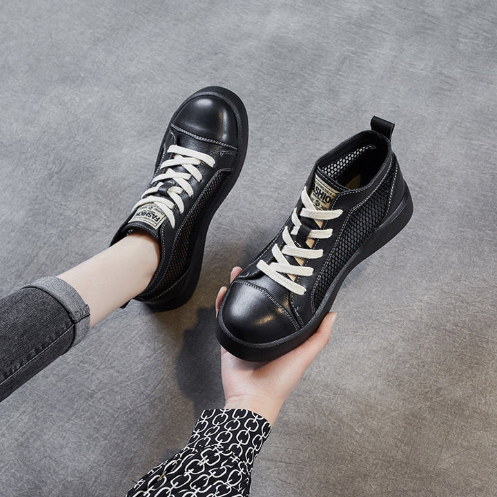 Herrer High-Top Sport Sneakers med åndbare mesh-paneler Stilla