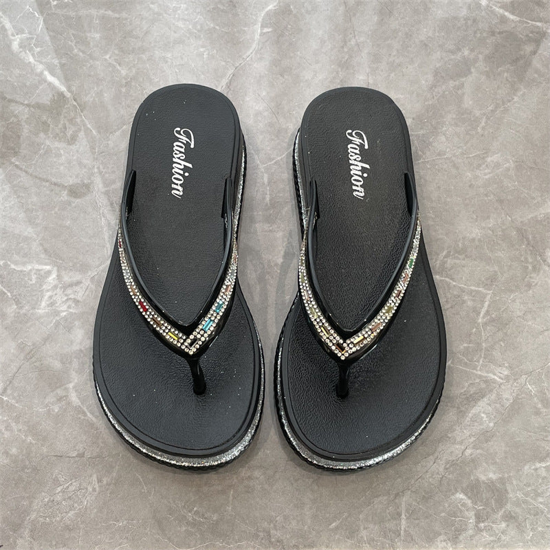 Dame Elegant og glitrende Tå-sandaler med høj kvalitet komfort Stilla