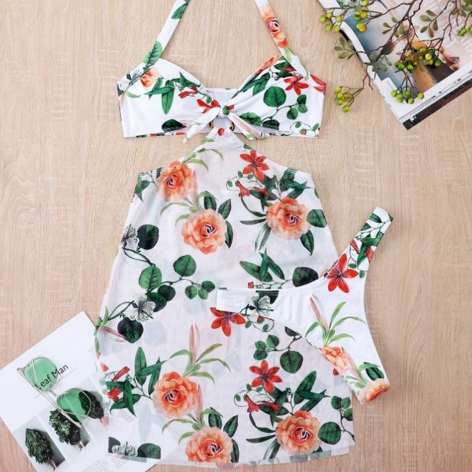 Dame Strandkjole med blomstret design Stilla