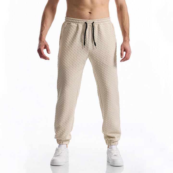 Herrer Struktur Strik Sweatpants Stilla
