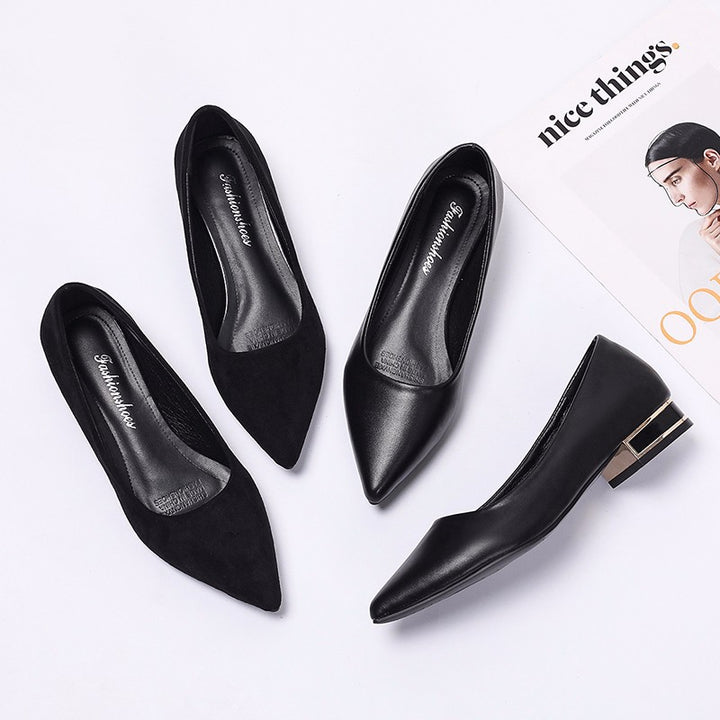 Dame elegante pumps med komfortabel blokhæl Stilla