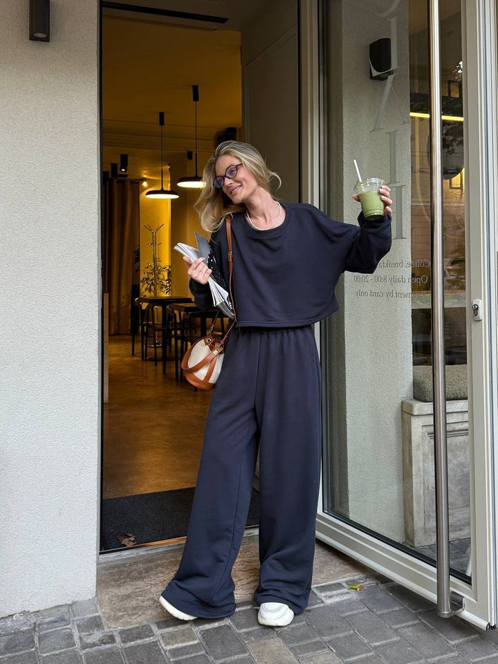 Kvinderne loungewear sæt med en løs pasform og en behagelig top Skovae