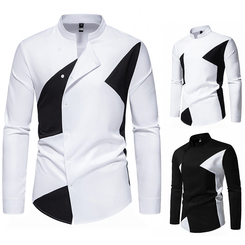 Herre Stilfuld Abstrakt Mønster Button-Up Skjorte Stilla