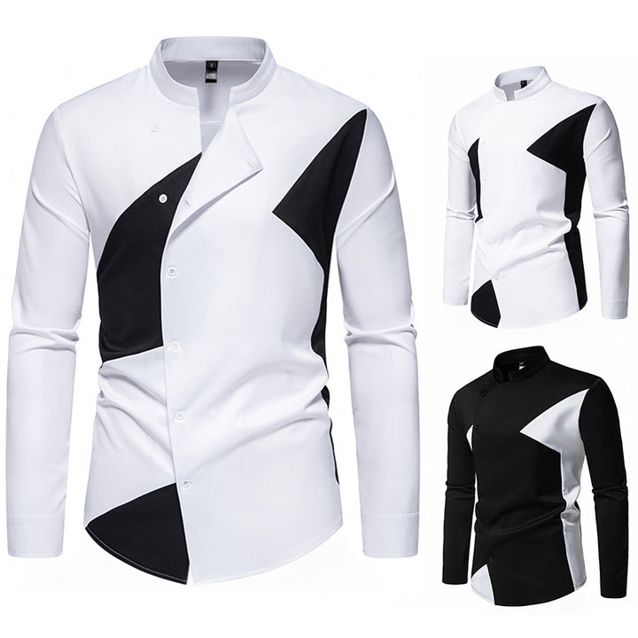 Herre Stilfuld Abstrakt Mønster Button-Up Skjorte Stilla