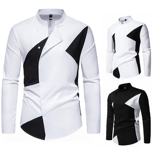 Herre Stilfuld Abstrakt Mønster Button-Up Skjorte Stilla