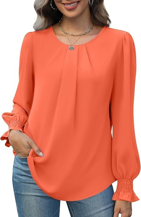 Damer elegant bluse med puffærmer Stilla