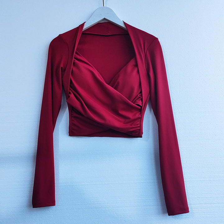 Dame Chice og elegant bluse med draperet design Stilla