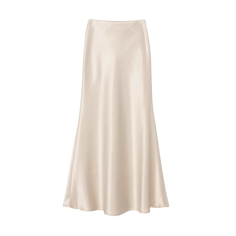Dame Elegant Maxi Skirt lavet af høj kvalitet flydende materiale med en bred pasform Skovae