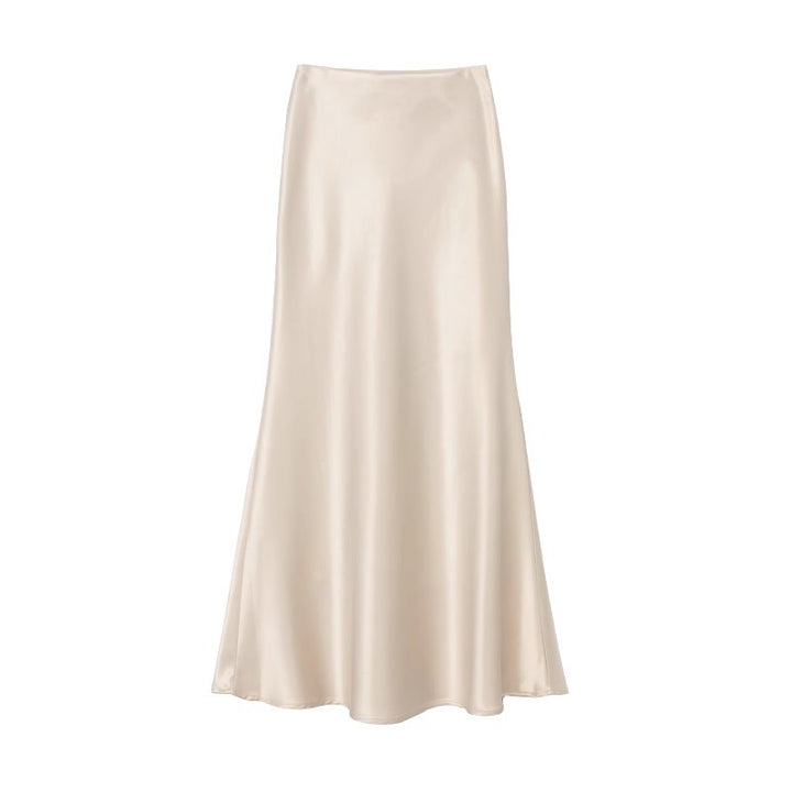 Dame Elegant Maxi Skirt lavet af høj kvalitet flydende materiale med en bred pasform Skovae