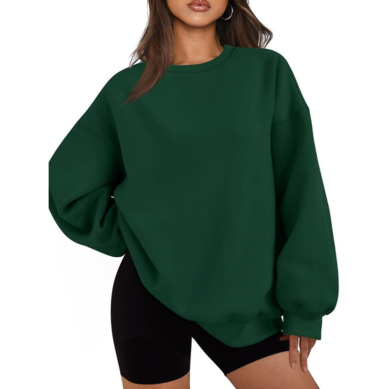 Damer Casual Oversized Sweater med Løs Pasform Skovae