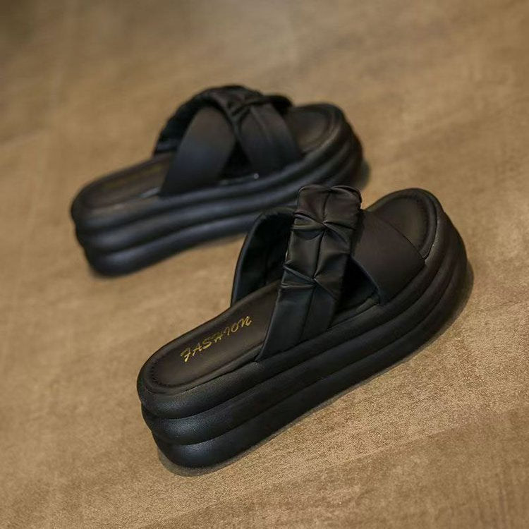 Dame platform-sandaler med moderne knude-design og polstret sål Stilla
